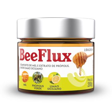 Beeflux Composto de Mel e Extrato de Própolis Sabor Limão Siciliano com 200g