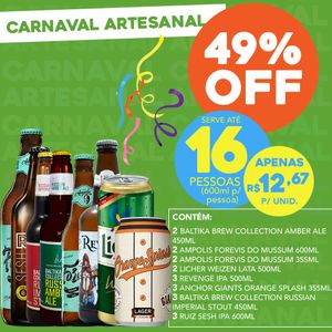 BeerBox Carnaval de Todos - 20 Unidades + 283 KM