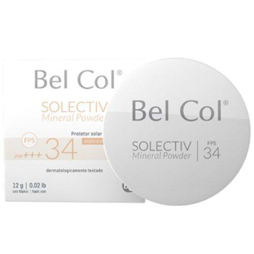 Bel Col Solectiv Mineral Powder Pó Compacto Fps 34 Areia Intenso -12 G