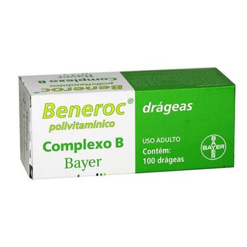 Beneroc Polivitaminico Complexo B/ 100 Drágeas Bayer