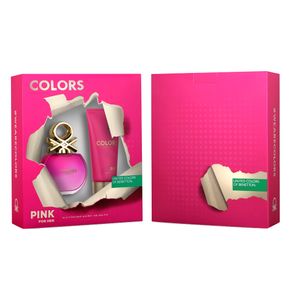 Benetton Colors Pink Kit - EDT 80ml + Body Lotion Kit