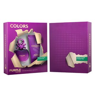 Benetton Colors Purple Kit - EDT 80ml + Body Lotion Kit