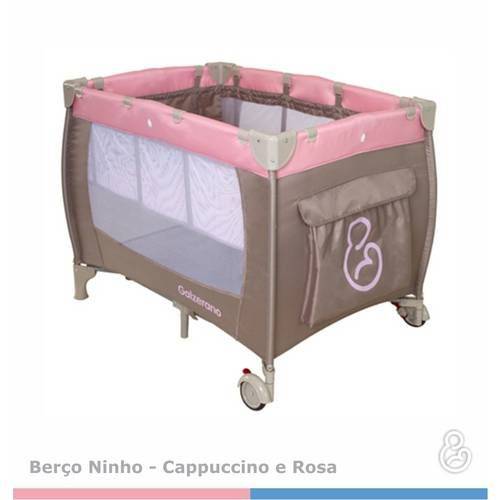 Berço Ninho Ii Capuccino/Rosa - Galzerano