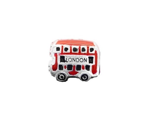Berloque London Bus em Prata 925