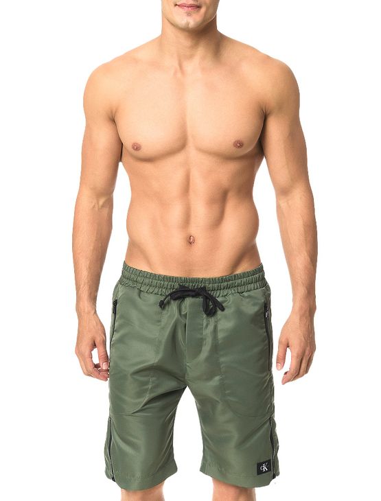 Bermuda Calvin Klein Jeans Listra Zíper Militar - M