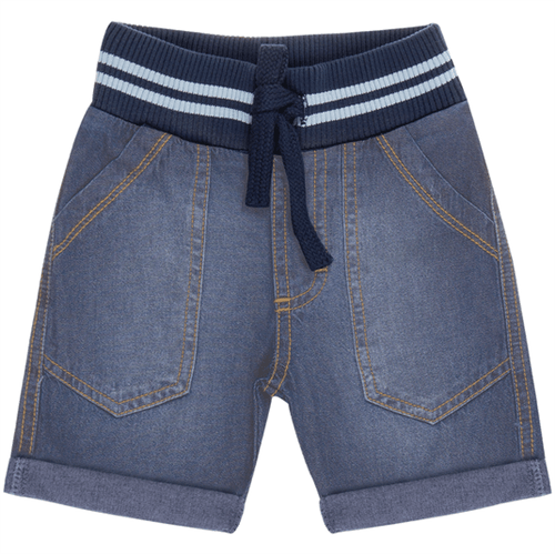 Bermuda Cata-Vento Infantil Jeans Médio 06