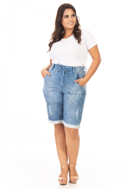 Bermuda Feminina Jeans Jogger Plus Size