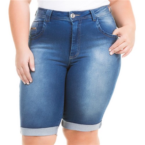 Bermuda Jeans Feminina Summer com Elastano Plus Size