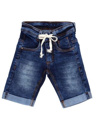 Bermuda Jeans Infantil para Menino - Azul