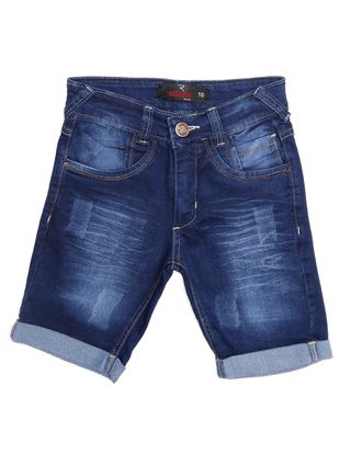 Bermuda Jeans Juvenil para Menino - Azul