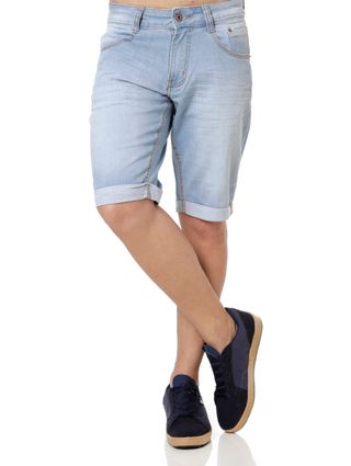 Bermuda Jeans Masculina Azul