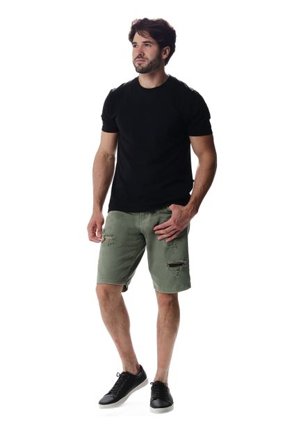 Bermuda Jeans Masculina Verde - 257665 38