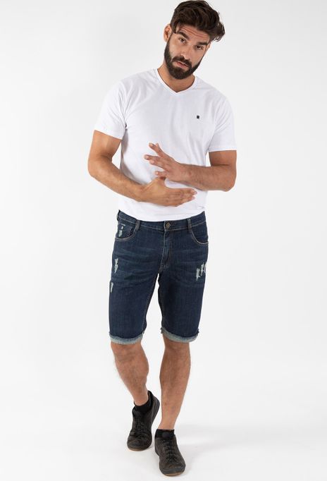 Bermuda Jeans Slim Lifestyle Ludge 40 Nevoeiro