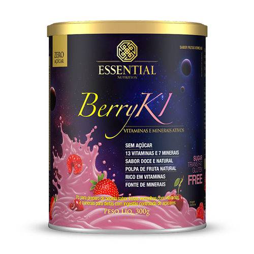 Berryki Alimento Polivitamínico de Frutas Vermelhas Essential Nutrition 300g