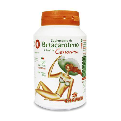 Betacaroteno 500 Mg com 100 Cápsulas