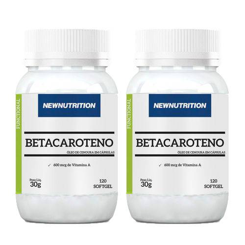 Betacaroteno com Vitamina a - 2 Un de 120 Cápsulas - NewNutrition