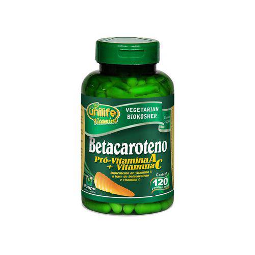 Betacaroteno Pró-Vitamina a e C - Unilife - 120 Cápsulas