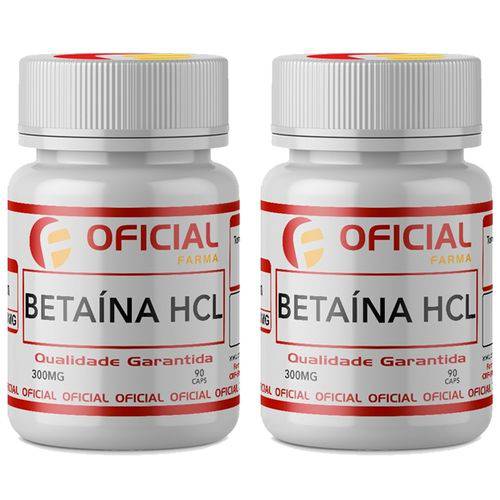 2 Betaína Hcl 300Mg 90 Cápsulas