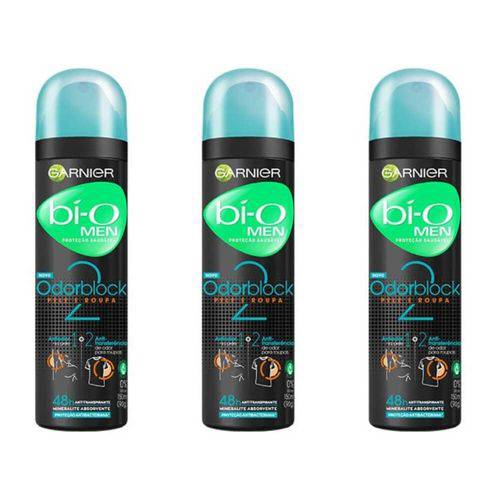 Bí-o Men Odorblock Desodorante Aerosol Masculino 150ml (kit C/03)