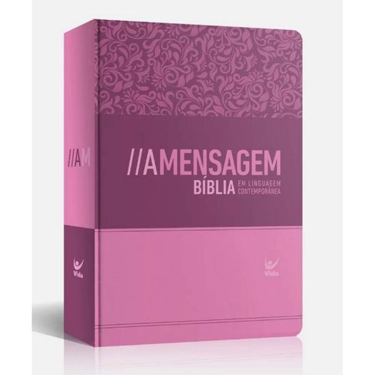 Biblia a Mensagem Semi -Luxo Feminina Rosa - Vida