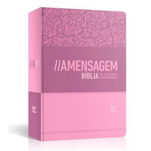 Bíblia a Mensagem Semi-luxo Feminina Rosa