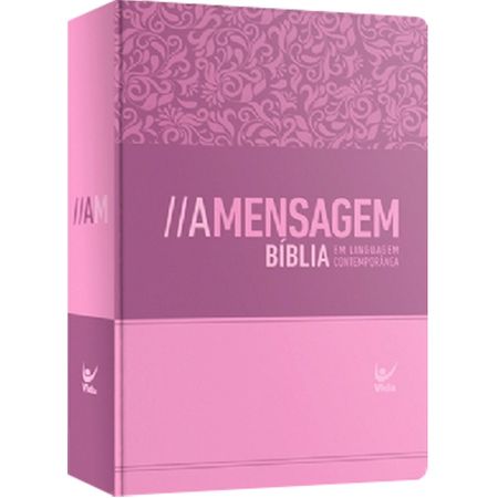 Bíblia a Mensagem Semi Luxo Rosa