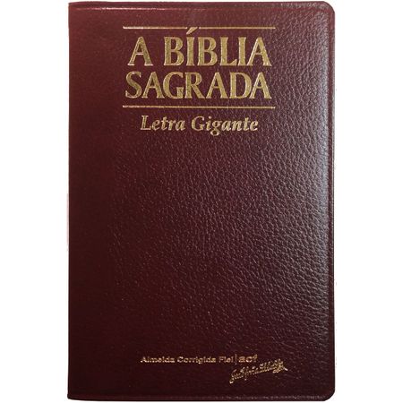 Bíblia ACF Letra Gigante Luxo Vinho