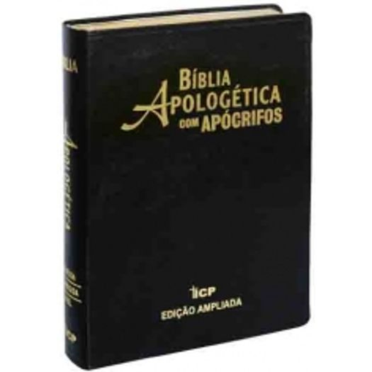 Biblia Apologetica com Apocrifos de Estudo - Capa Luxo Preta - Geografica