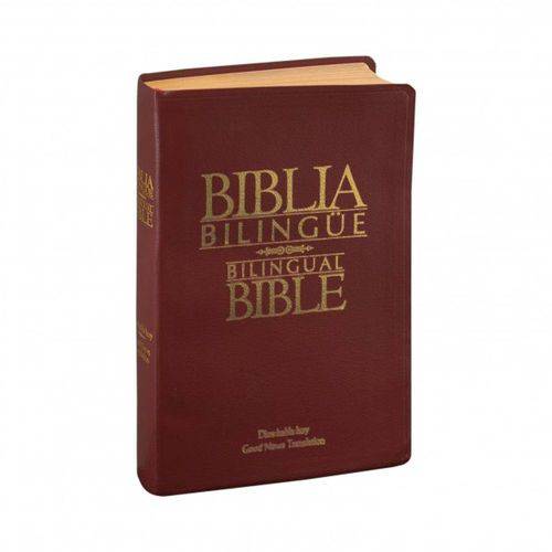 Bíblia Bilíngue - Inglês / Espanhol - Vinho (Dhh/Gnt)