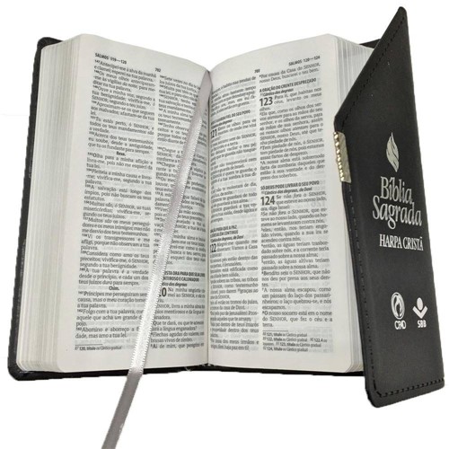 Bíblia Carteira com Harpa Cristã - Preta Rc