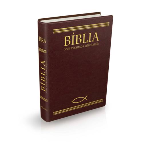 Bíblia com Recursos Adicionais Bra - Marrom Dvd Bônus