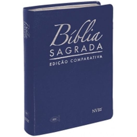 Biblia Comparativa Extra-Gigante - Capa Luxo Azul - Geografica