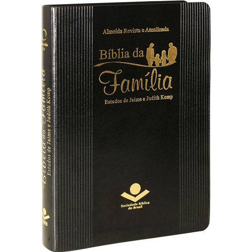 Bíblia da Família RA Média - Luxo Preta - Jaime e Judith Kemp
