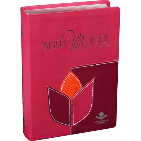 Bíblia da Mulher Média | ARC - [GANHE 01 Agenda 2019] Tulipa Pink, Vinho e Laranja