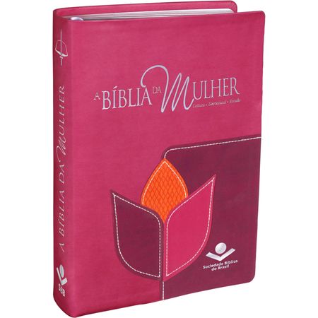 Bíblia da Mulher RC Média Pink Vinho Laranja