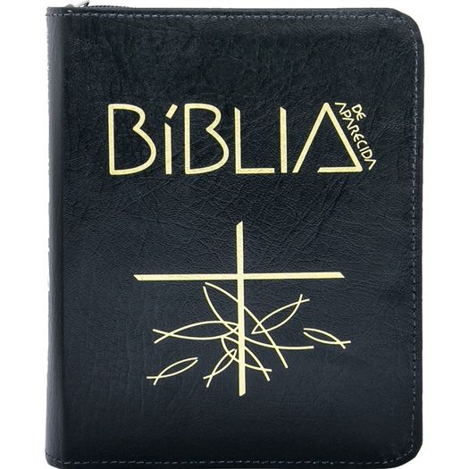 Biblia de Aparecida Media - Ziper Preta - Santuario