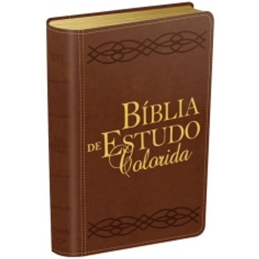 Biblia de Estudo Colorida - Capa Marrom - Bv Books