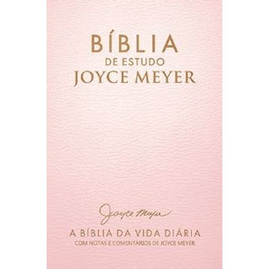 Biblia de Estudo Joyce Meyer Rosa - Media - Bello