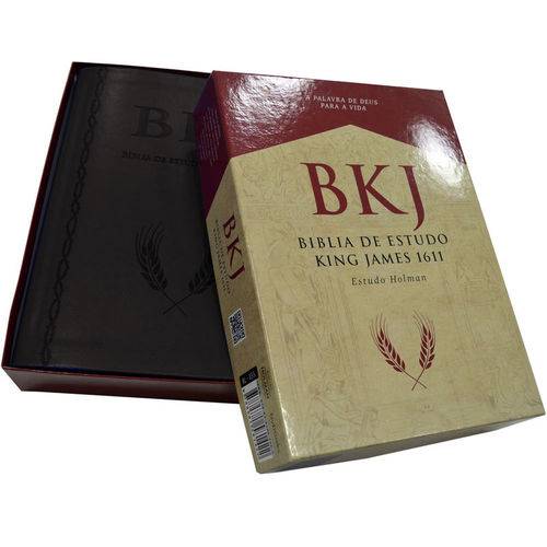 Bíblia de Estudo King James 1611 Estudo Holman Luxo Preta