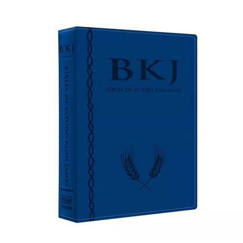 Bíblia de Estudo King James 1611 Luxo Azul Estudos Holman