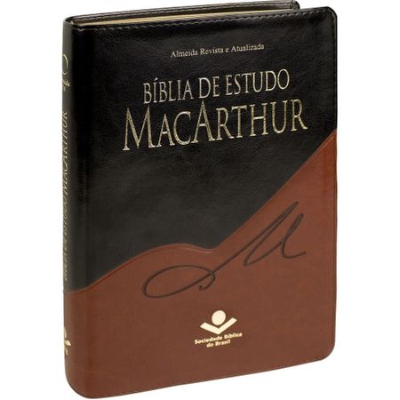 Bíblia de Estudo MacArthur Preta e Marrom