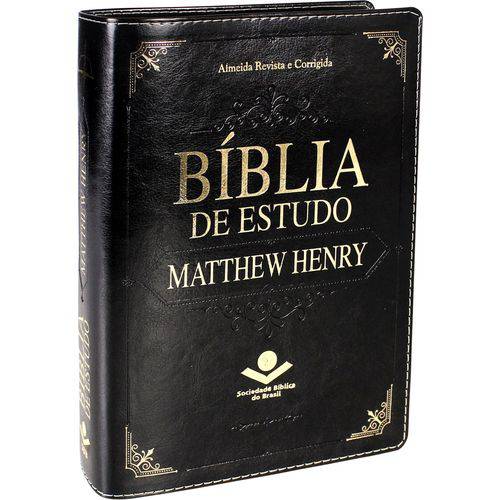 Biblia de Estudo Mattew Henry 300 Anos - Nova Edição 2017 Luxo Preta