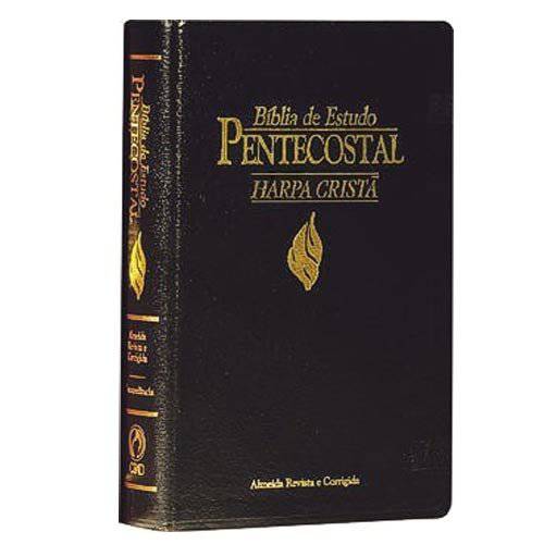 Bíblia de Estudo Pentecostal - Harpa Cristã - Média - Rc - Preta