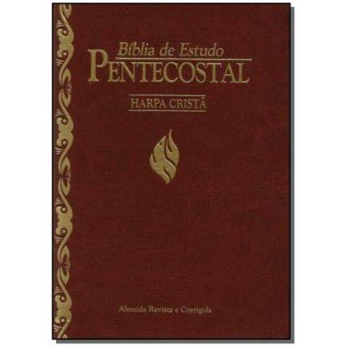 Bíblia de Estudo Pentecostal - Harpa Cristã (vinho)