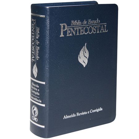 Bíblia de Estudo Pentecostal Média Azul