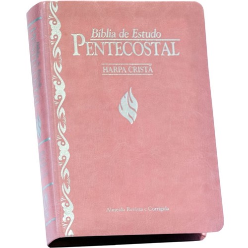 Bíblia de Estudo Pentecostal Peq Harpa (Rosa)