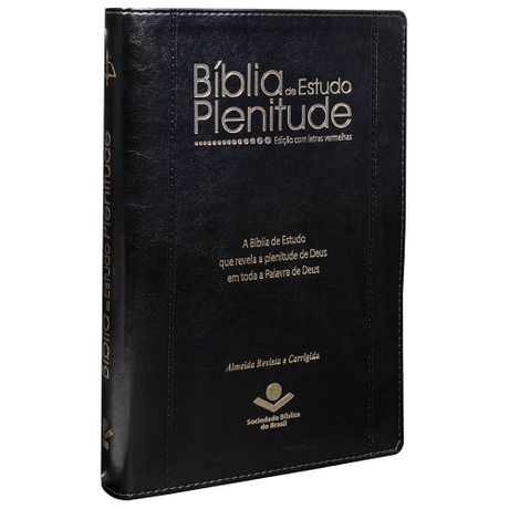 Bíblia de Estudo Plenitude Almeida Corrigida Preta