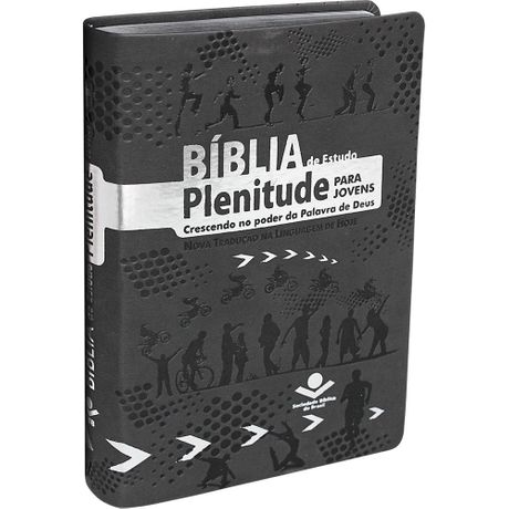 Bíblia de Estudo Plenitude para Jovens Cinza Escuro