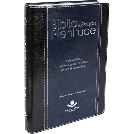 Bíblia de Estudo Plenitude RA Azul e Preta
