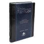 Bíblia de Estudo Plenitude Ra - Luxo Preta e Azul Nobre com Índice